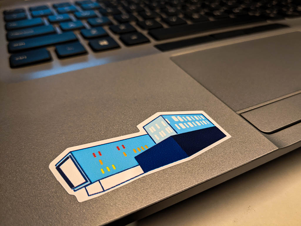 Capitol Federal Hall building graphic, as a sticker.