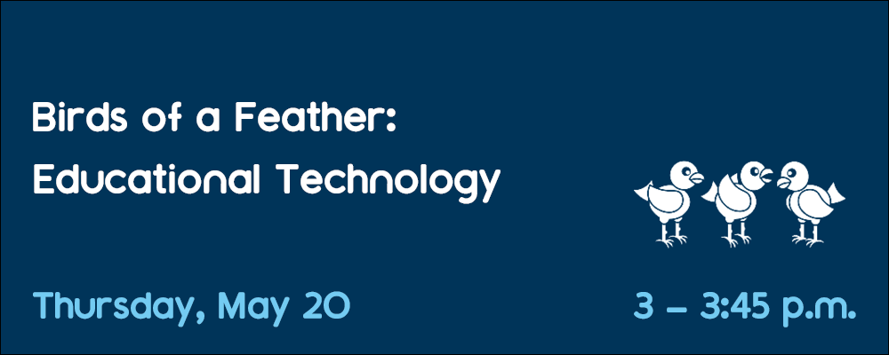 Birds of a feather name plate, with day and time, and a group of three birds.